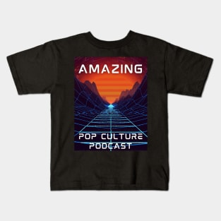 Amazing Pop Culture Podcast Synthwave Kids T-Shirt